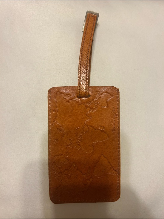 The Unbranded Brand Other - 🤩 World Map Embossed Leather Luggage Tag | Travel Bag ID Tag